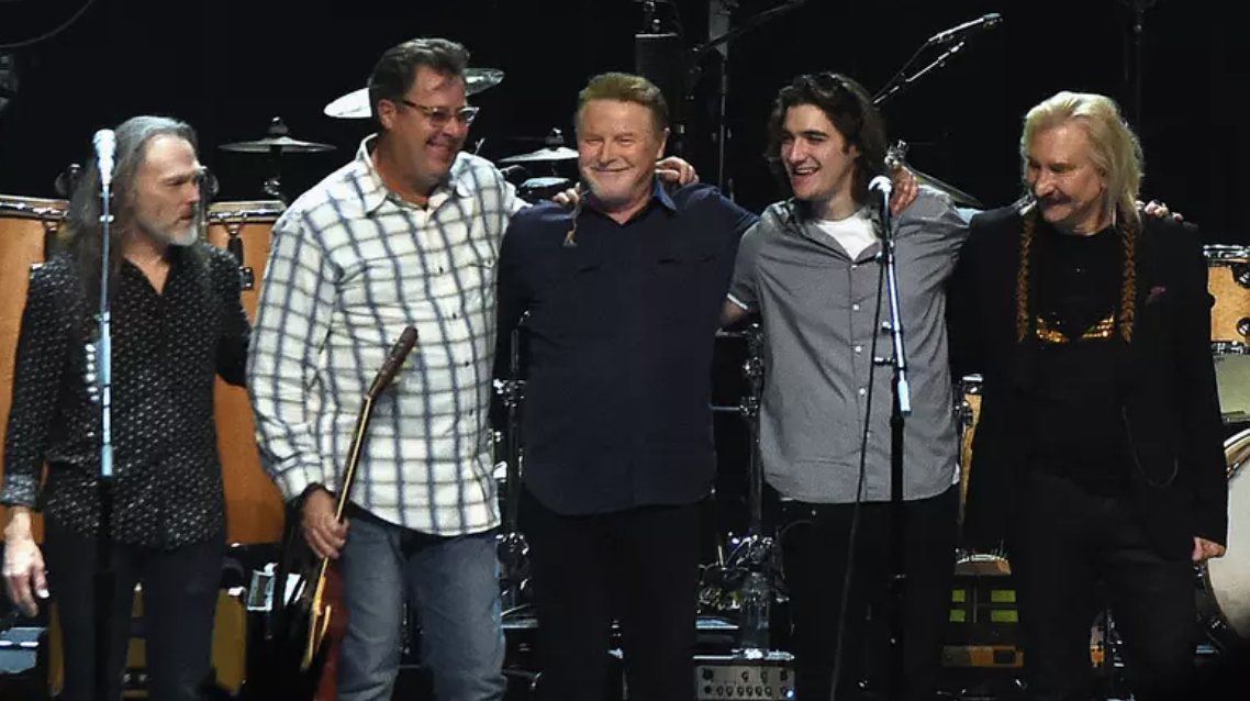 The Eagles together on stage